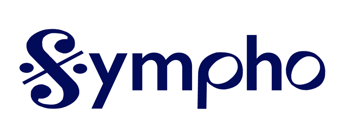 Sympho Blue Text Vector